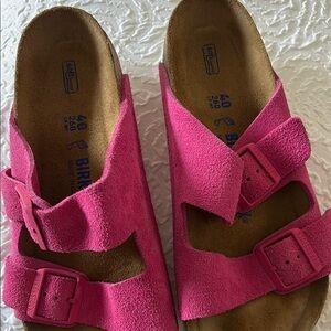 Birkenstock Pink Sandals with Adjustable Straps